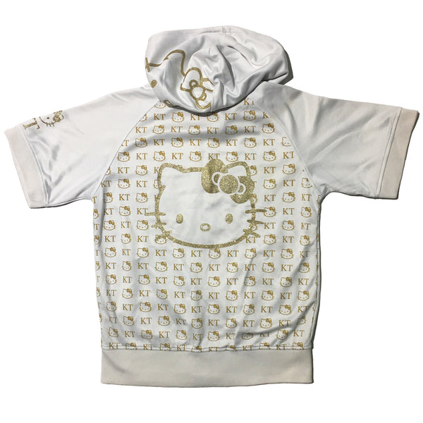Hello Kitty Gold Embellished Short Sleeve Hoodie