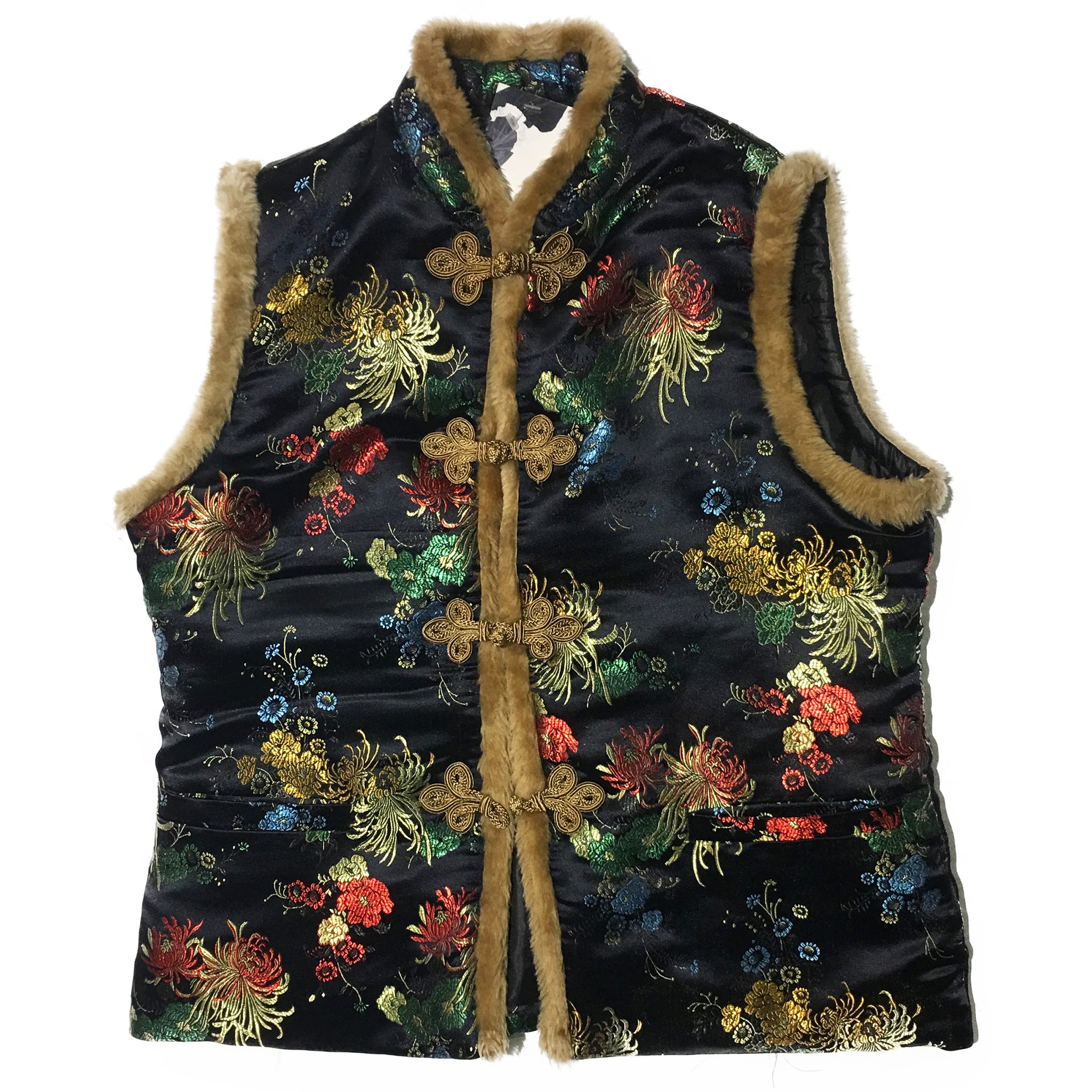 Fur Lined Tang Zhuang Vest Jacket