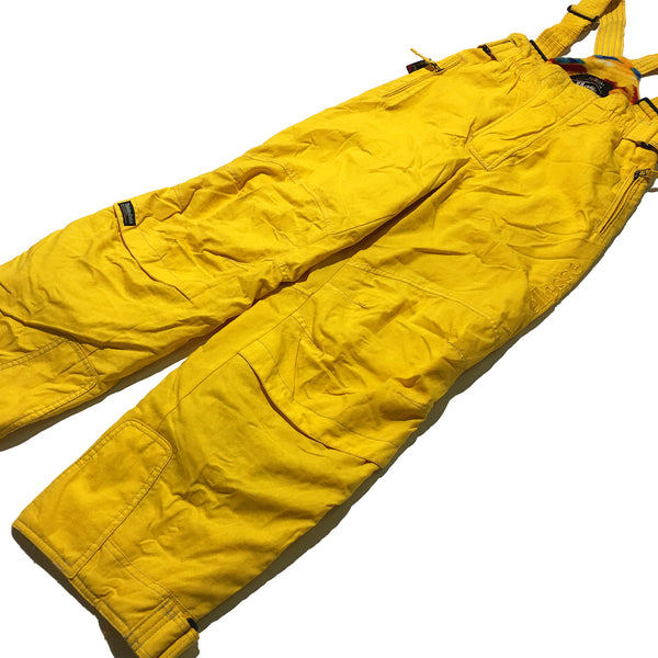 Ellesse by Goldwin Yellow Snow Pants With Suspender Straps