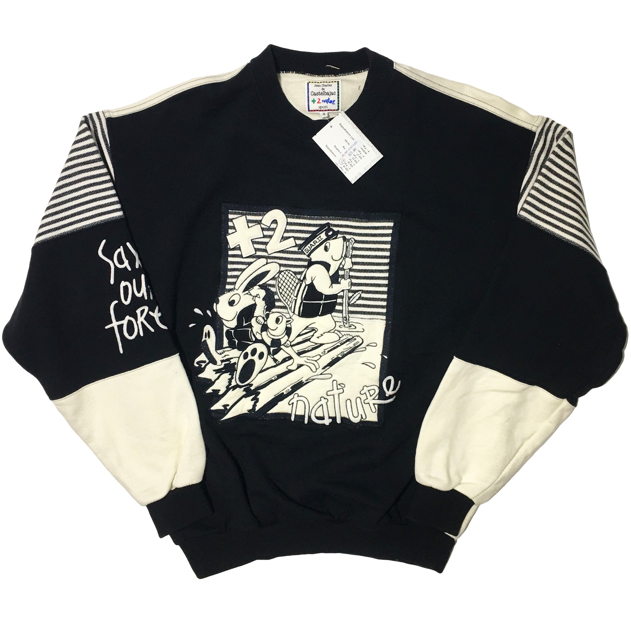 Jean-Charles de Castelbajac +2 Nature Sport Heavy Knit Sweater with Embroidery