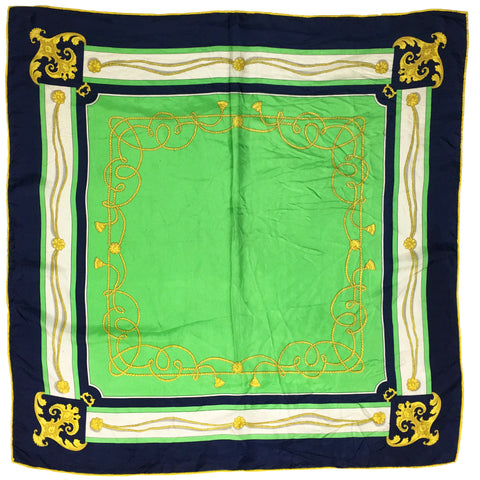 Green Silk Square Scarf