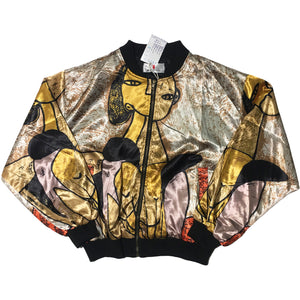 Gold Picasso Bomber Jacket