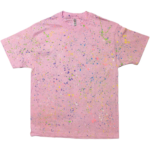 Pink Hand Splattered Tee