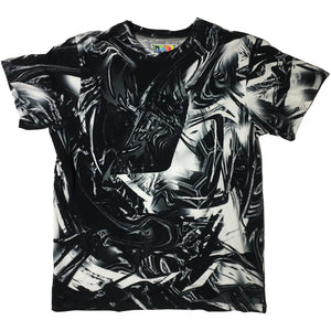 "Black and White Abstract Tee "by Print All Over Me