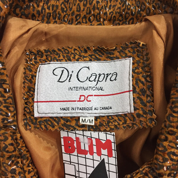 Di Capra Leopard Print Gloss Finish Jacket