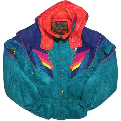 Goldwin Teal and Rainbow Accent Jacket