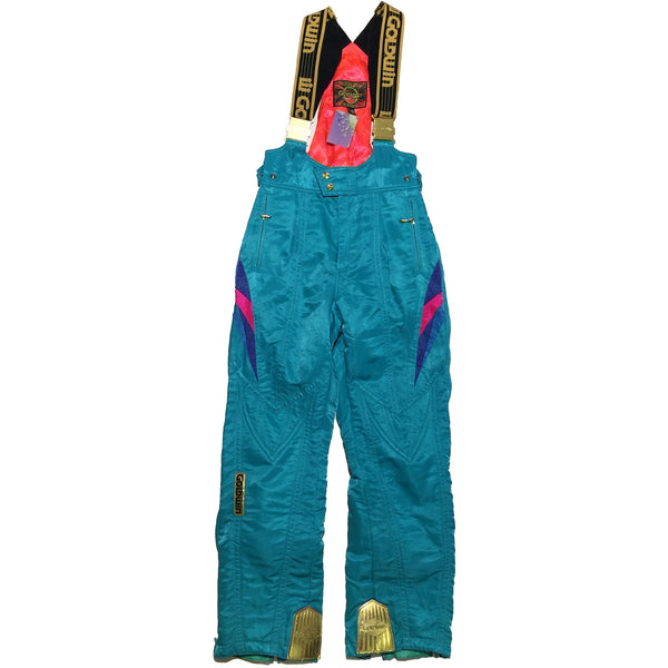 Goldwin Teal and Gold Accent Ski Pants