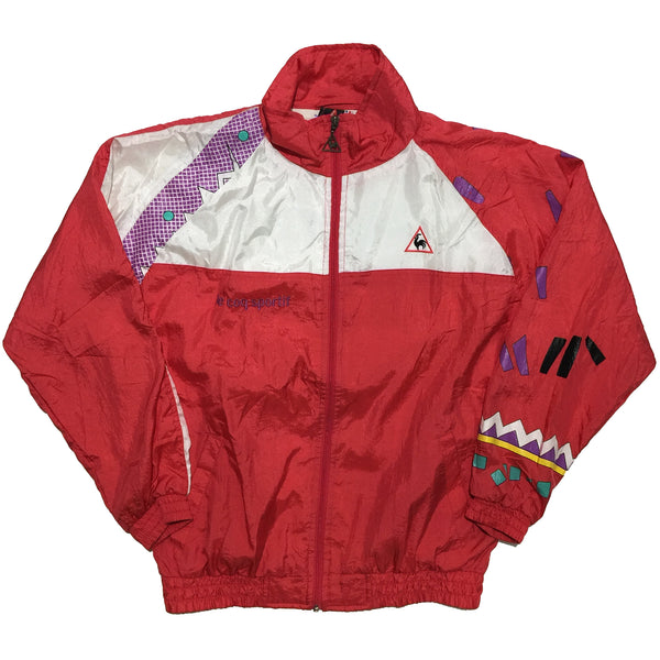 Le Coq Sportif Red and Vintage Detail Track Jacket