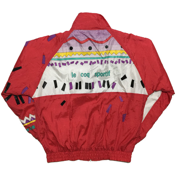 Le Coq Sportif Red and Vintage Detail Track Jacket