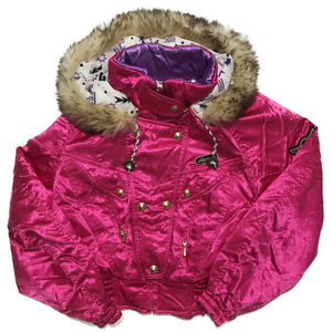 Ellesse Hot Pink Jacket with Fur Hood