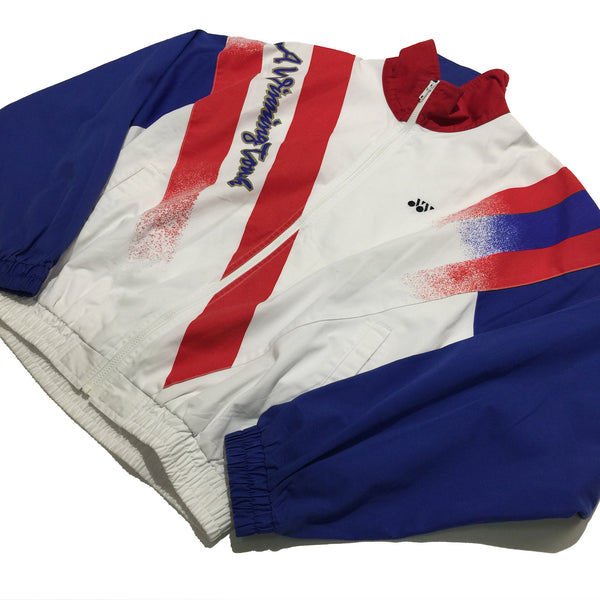 Yonex "A Winning Touch" White, Red, and Blue Track Jacket