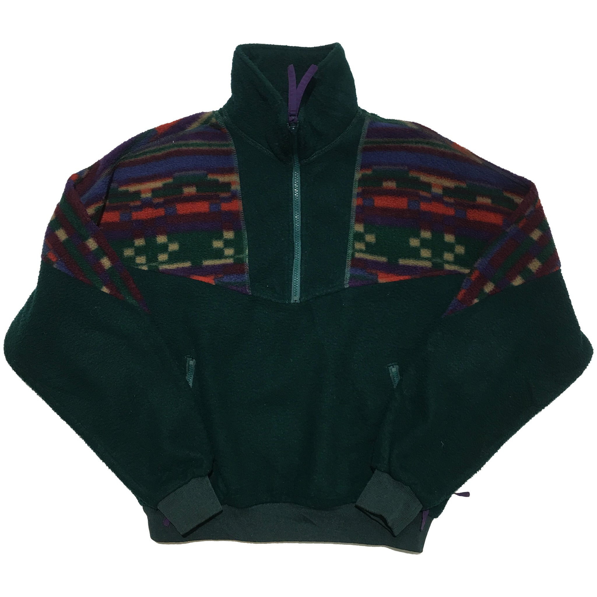 Columbia Green and Pattern Fleece Jacket