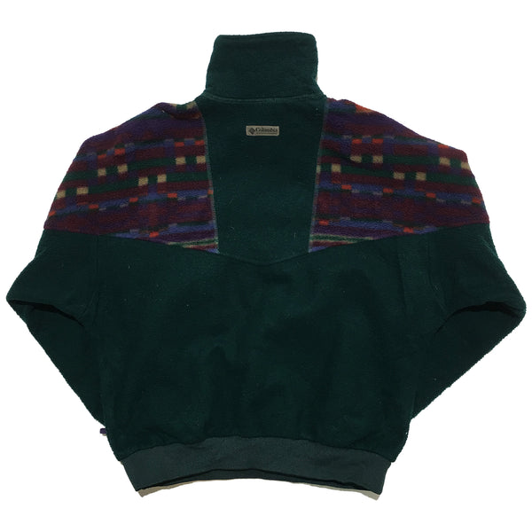 Columbia Green and Pattern Fleece Jacket