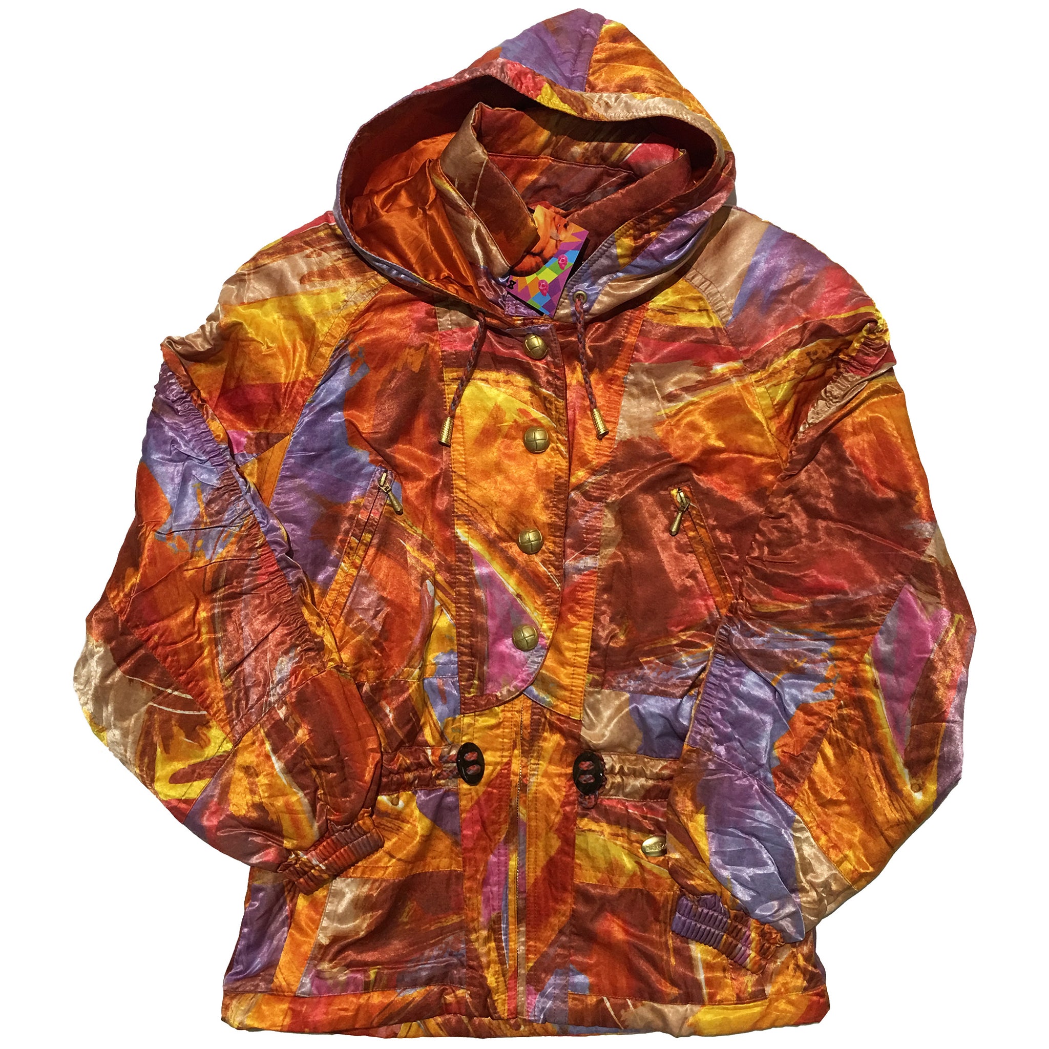 Evanova Orange and Purple Abstract Jacket