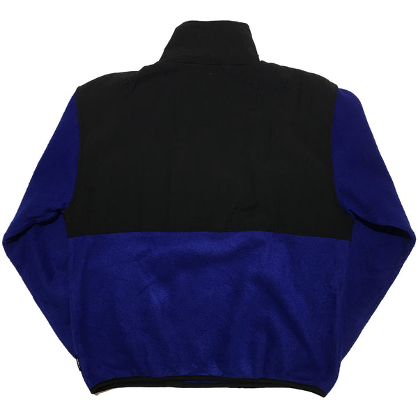K-Swiss Black Nylon and Blue Fleece Half Zip Jacket