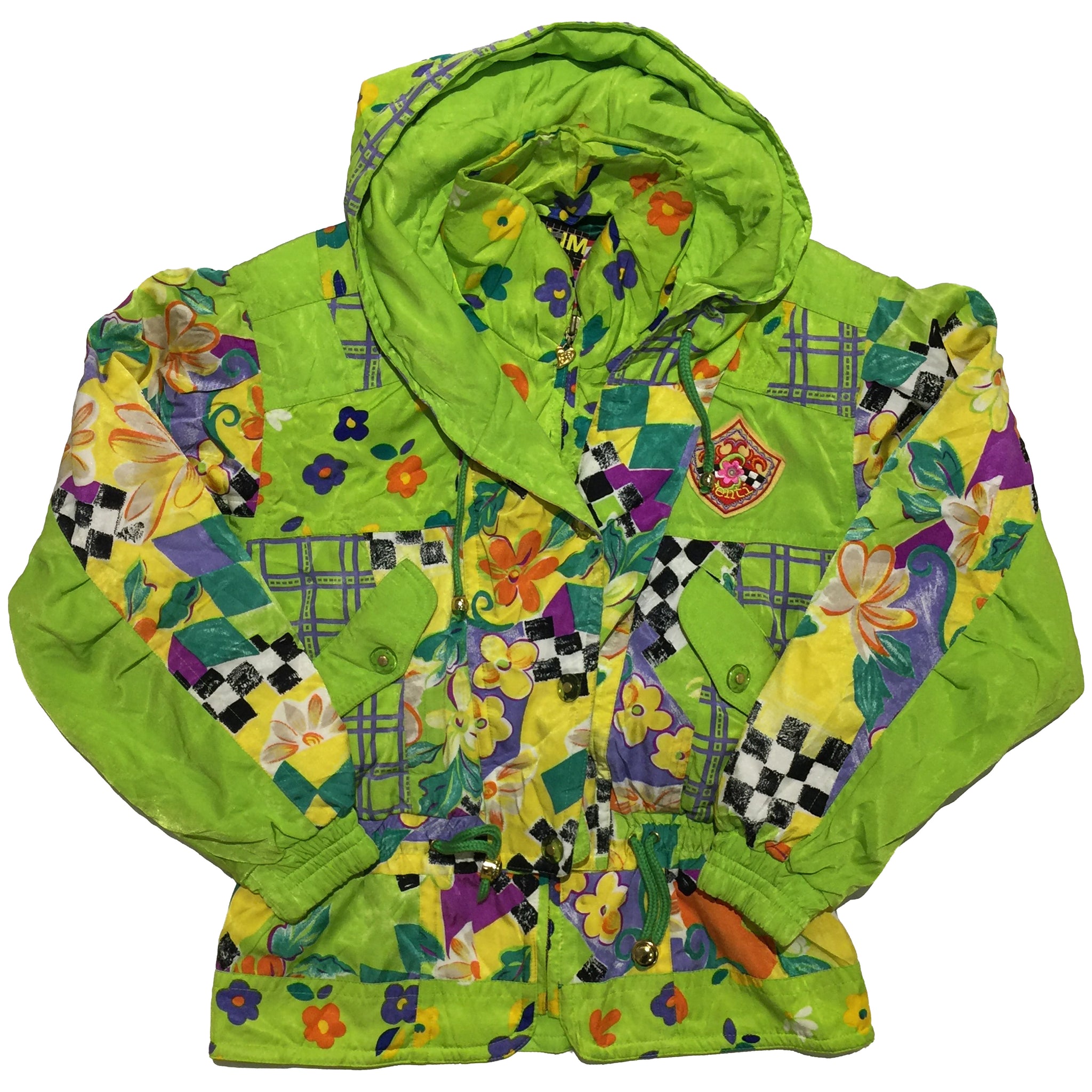 Senti Green, Floral, and Checkered Jacket
