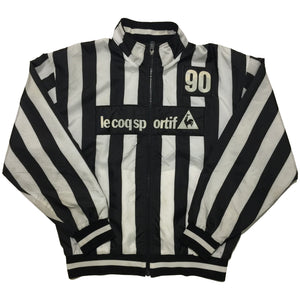 Le Coq Sportif Black, White Striped Jacket