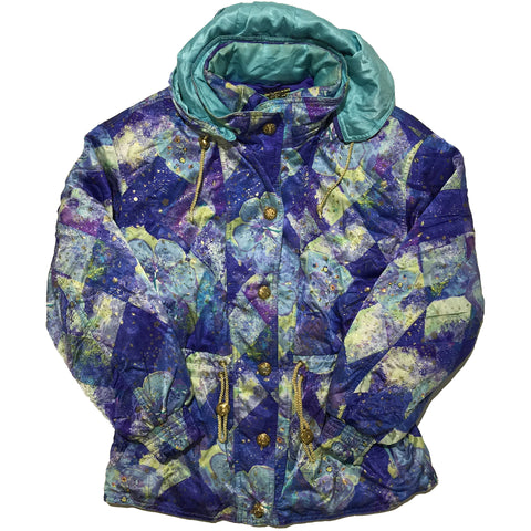 Phenix Blue Floral Pattern Jacket