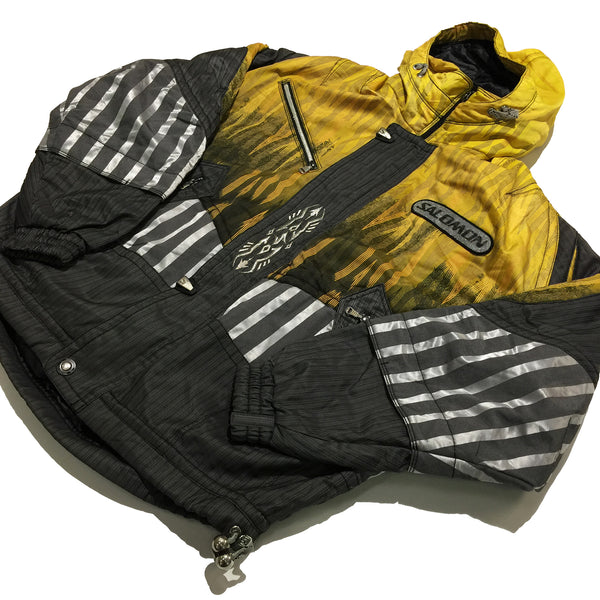 Salomon Yellow, Black and Silver Striped Jacket