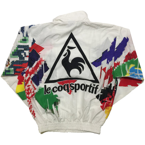 Le Coq Sportif Flag Glitch White Jacket