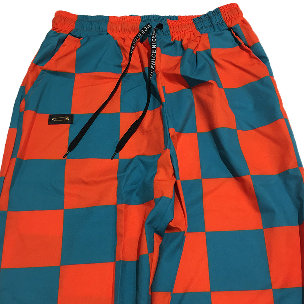 Green and Orange Checked Shorts