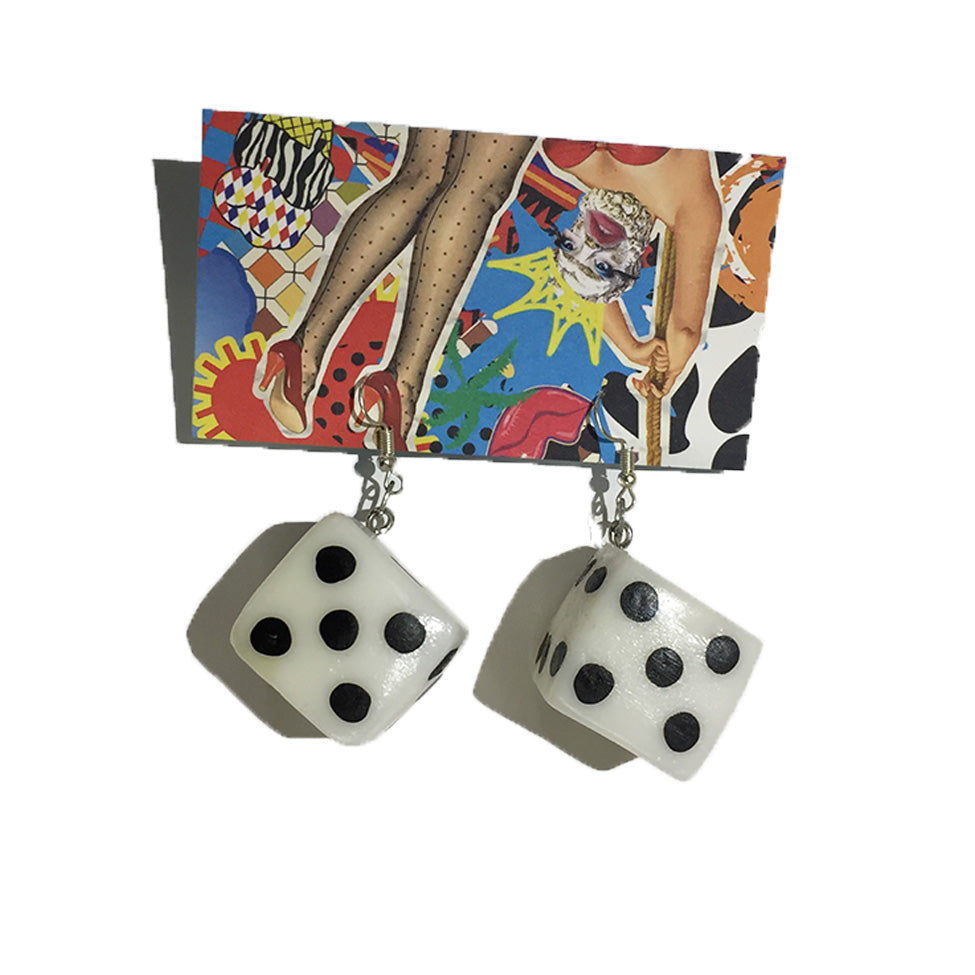 BACK IN STOCK!  Lucky Dice Earrings by King of Hearts
