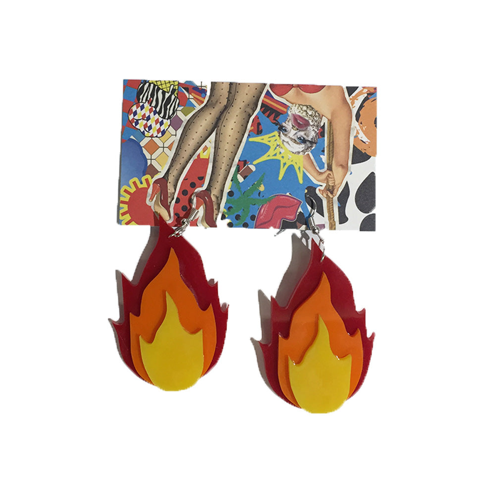 Flame earrings by King of Hearts