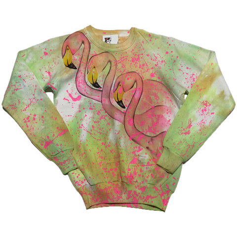 Flamingo Splatter Sweater by Blim