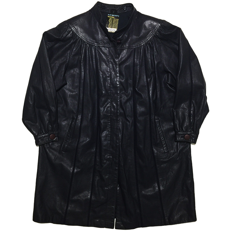 Black Leather Coat Jacket