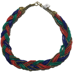 Red, Blue, Green, Gold Necklace
