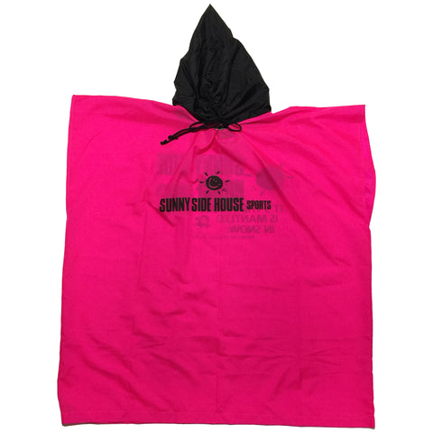 Hot Pink Sunny Side House Sports Poncho