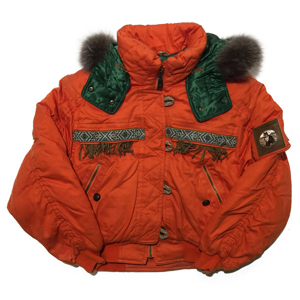 Phenix Orange Jacket with Fur Hood