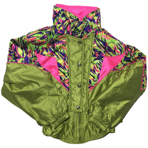 Descente Green and Pink Ski Jacket