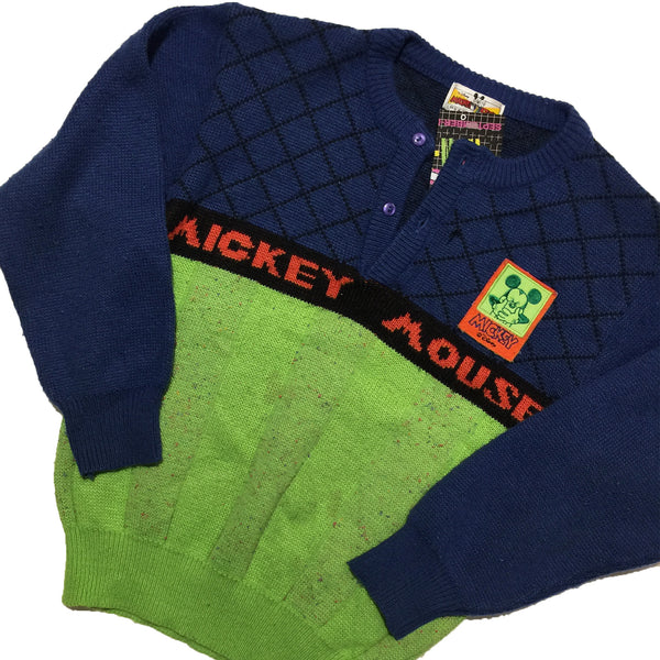 Mickey Mouse Youth Blue and Green  Sweater