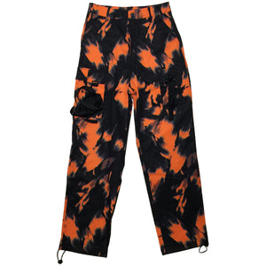 Black and Orange Nylon Pants