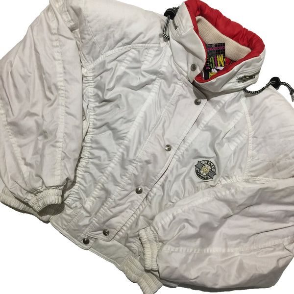 Ellesse White and Red Accent Jacket