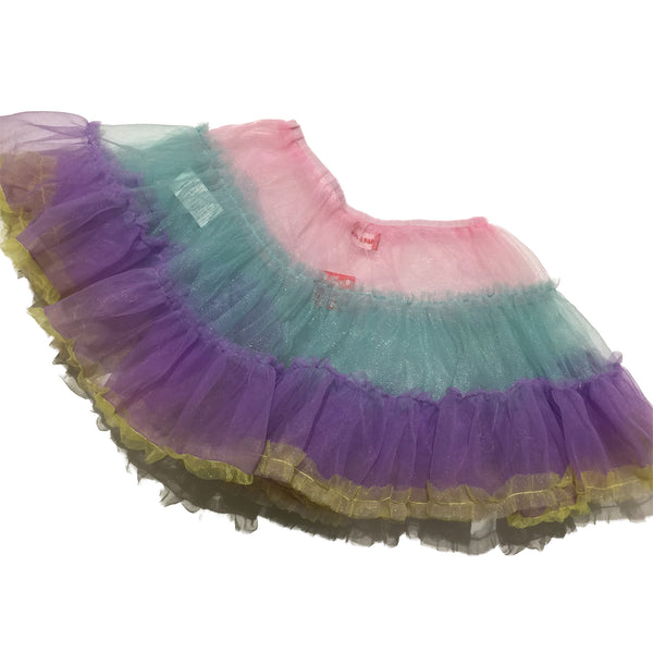 ACDC Rag Skirt, Pink, Blue, Purple (Short)