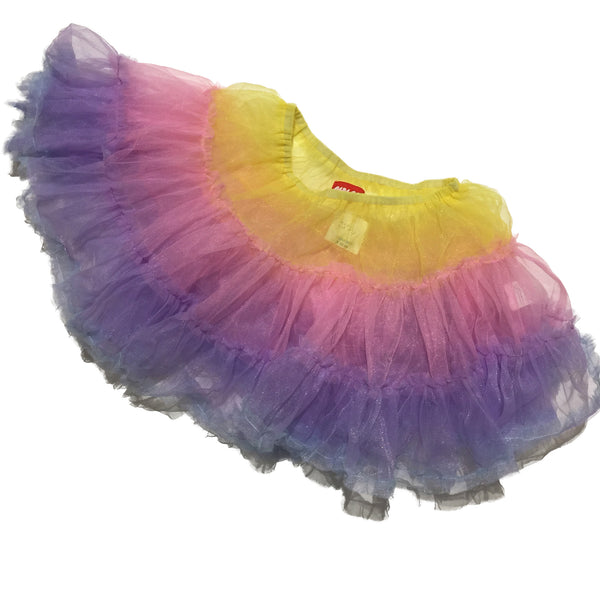 ACDC Rag Skirt, Yellow, Pink, Purple (Short)