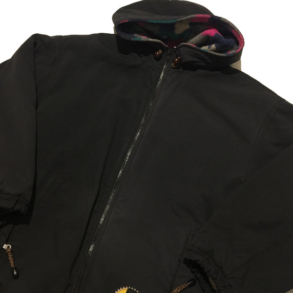 Lanatura Embellished Black Hooded Jacket