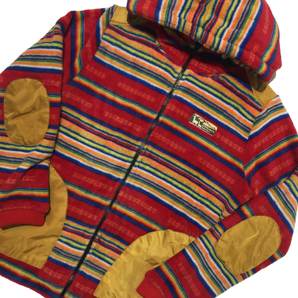 Titicaca Striped Hooded Fleece Sweater