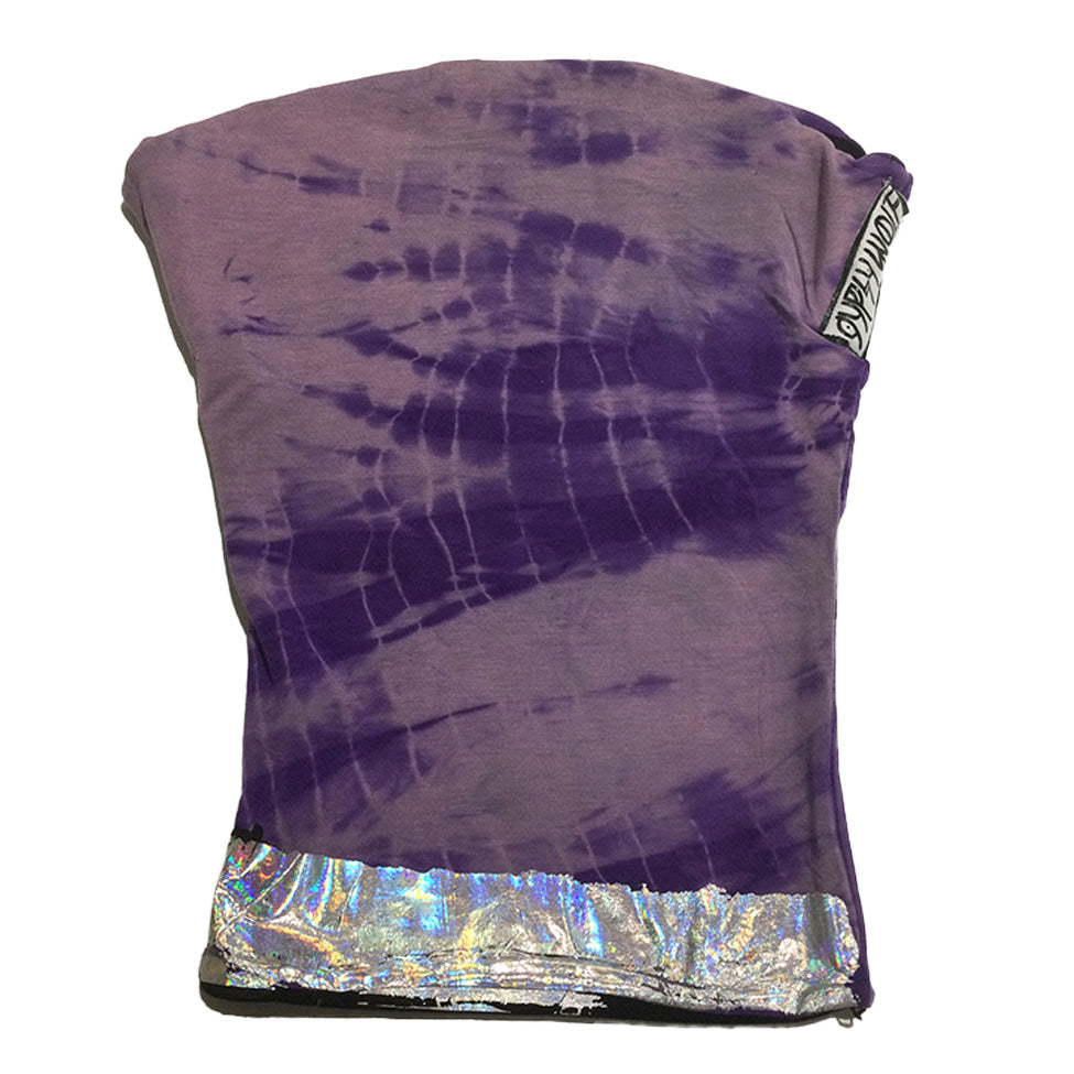 Purple and Silver Hand Dye Hand Made Face Mask by Gypsy Wolf