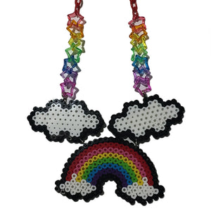 Rainbow Pixel Necklace by Candelicious