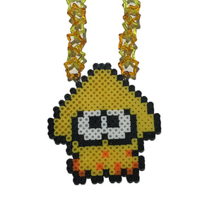 Yellow Squid Pixel Necklace by Candelicious