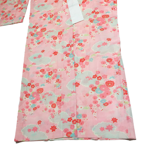 Vintage Floral Pattern Pink Nagajuban