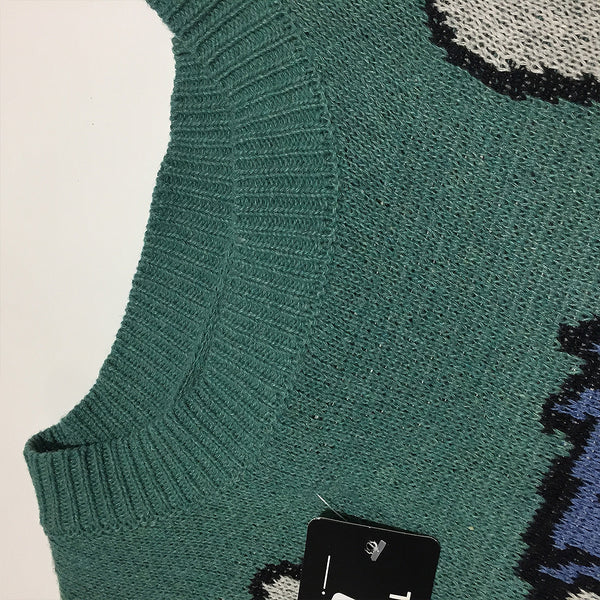 Green Stitch Disney Knit Sweater