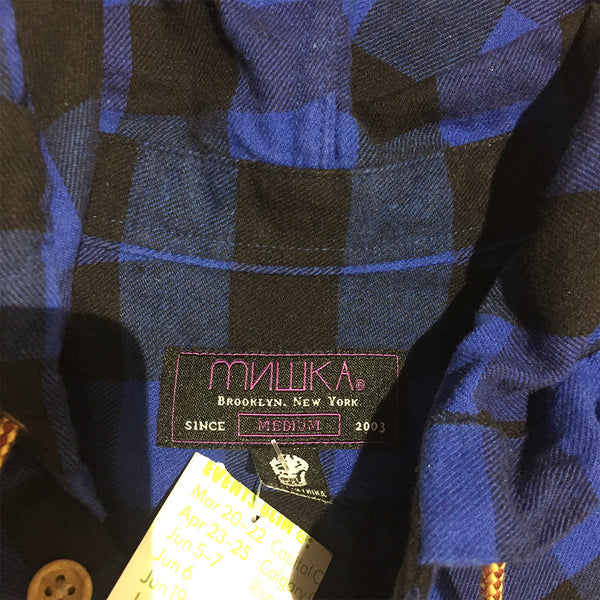 Vintage Mishka Reflective Button Up Hooded Shirt