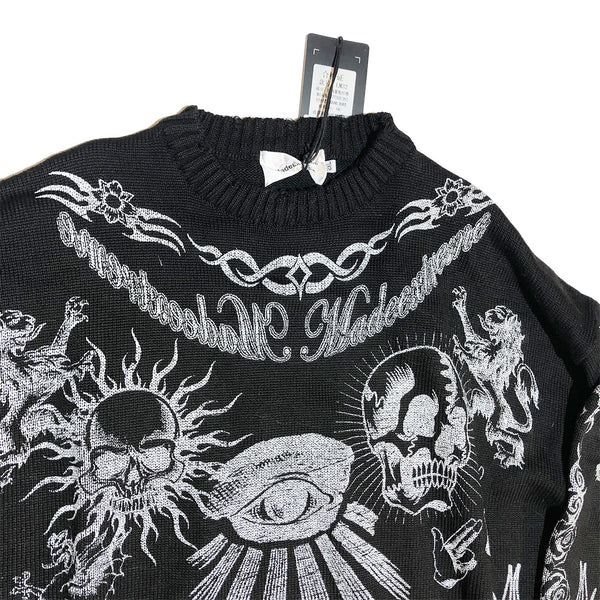 All Over Skull Print Sweater