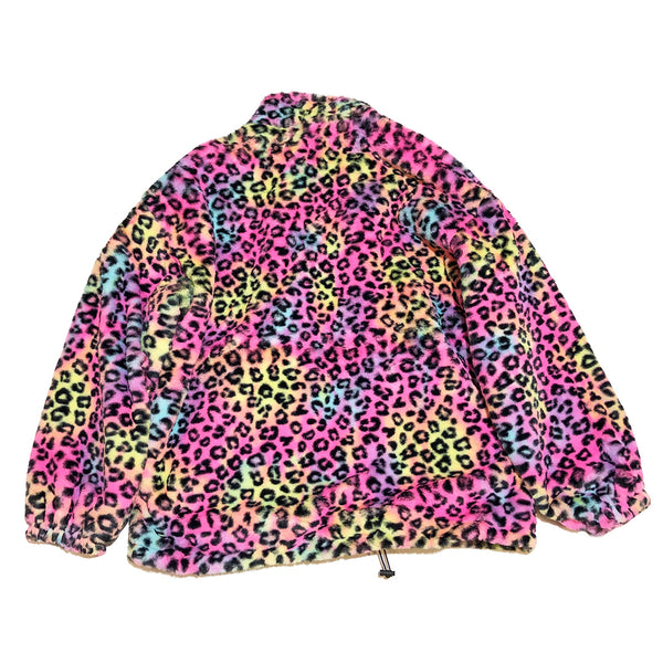 BACK IN STOCK Rainbow Leopard Fleece Jacket