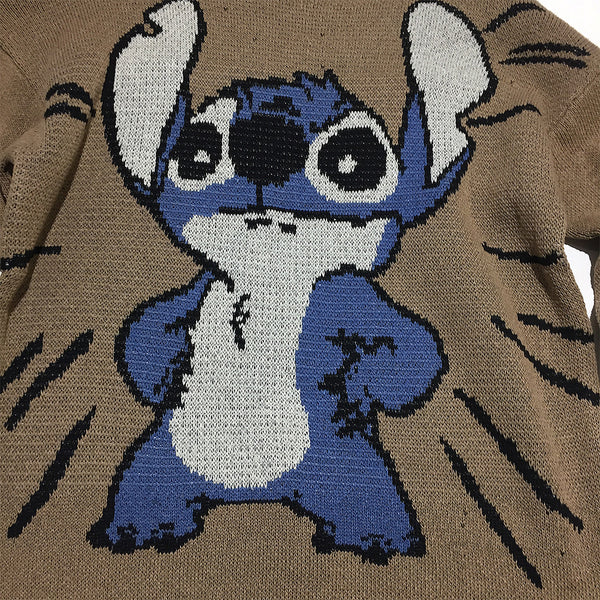 Brown Stitch Disney Knit Sweater