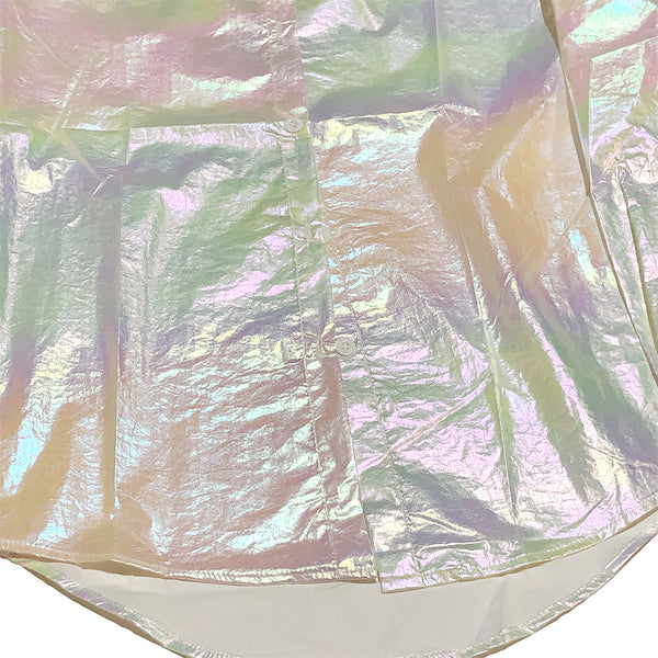 Holographic  Button Up Shirt
